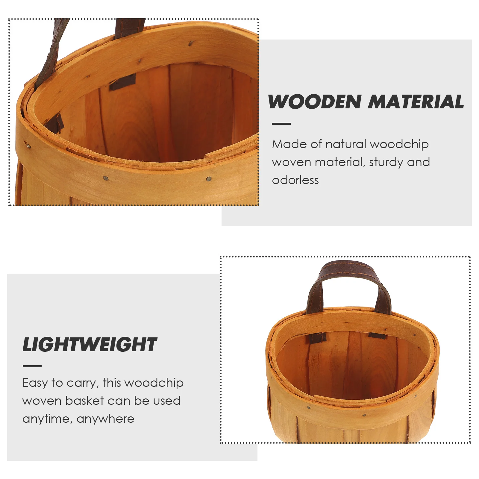 

1pc Woodchip Woven Storage Basket Natural Fruit Vegetable Organizer Kitchen Bathroom Hanging Sundry Container Wall Mount Bread