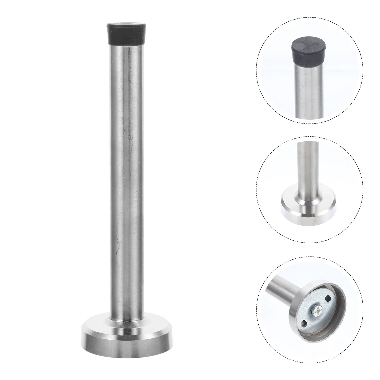 

Doorstop Small Stopper Glass Wall Stoppers for Bottom of Mounted Floor Security Protection Extra Long Bumpers Walls