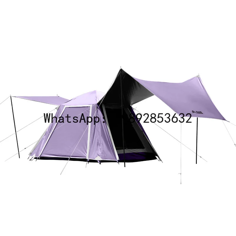 

DSA camping tent family outing outdoor portable automatic vinyl sun protection camping tent