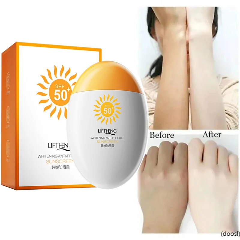 SPF50 + güneş kremi UV koruyucu Anti oksidan güneş kremi ferahlatıcı yüz vücut güneş kremi kozmetik cilt bakımı güzellik sağlık