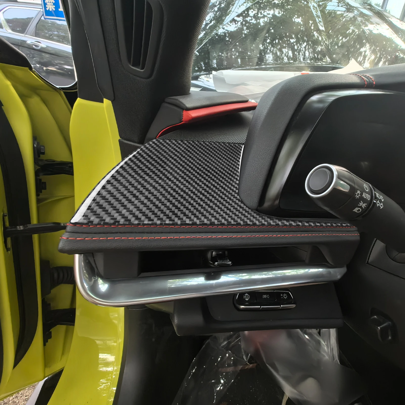 

Для Chevrolet Corvette C8 Z51 Z06 автомобильные аксессуары из настоящего углеродного волокна, приборная панель, вентиляционное отверстие, накладка, декоративная наклейка
