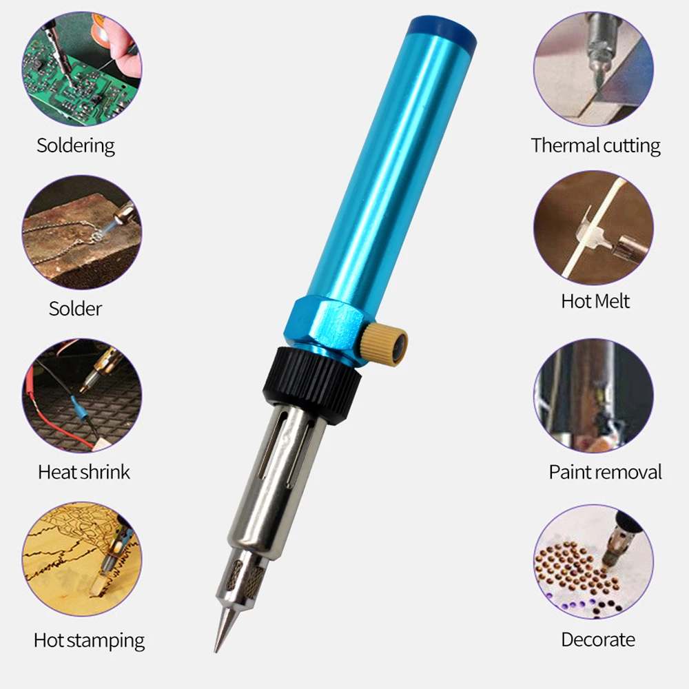 High quality gas torch soldering Cordless Refillable Butane Gas Soldering Iron Pen shape gas gun tool HT-B01