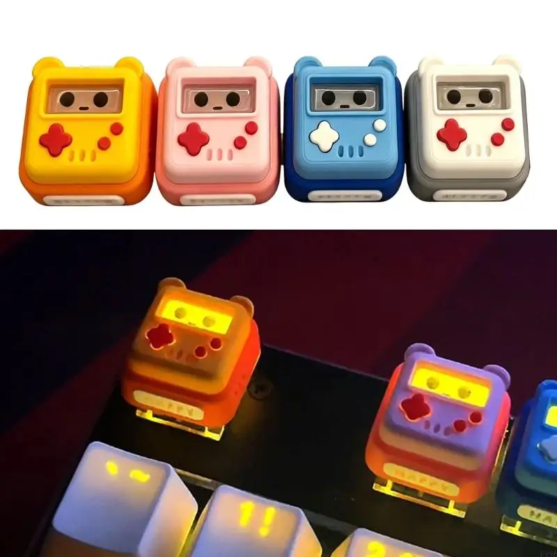 

Artistic Layered Resin Translucents Keycap For Customs Mechanical Keyboards With Vintages Game Aesthetic F19E