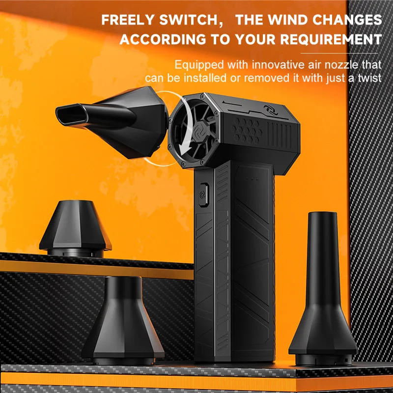 

X3 Mini Violent Fan 110000 Мощный воздуходувка в минуту, пылесос Type-C, зарядка, сильный ветер, 45 м/с, бесщеточный турбоструйный вентилятор