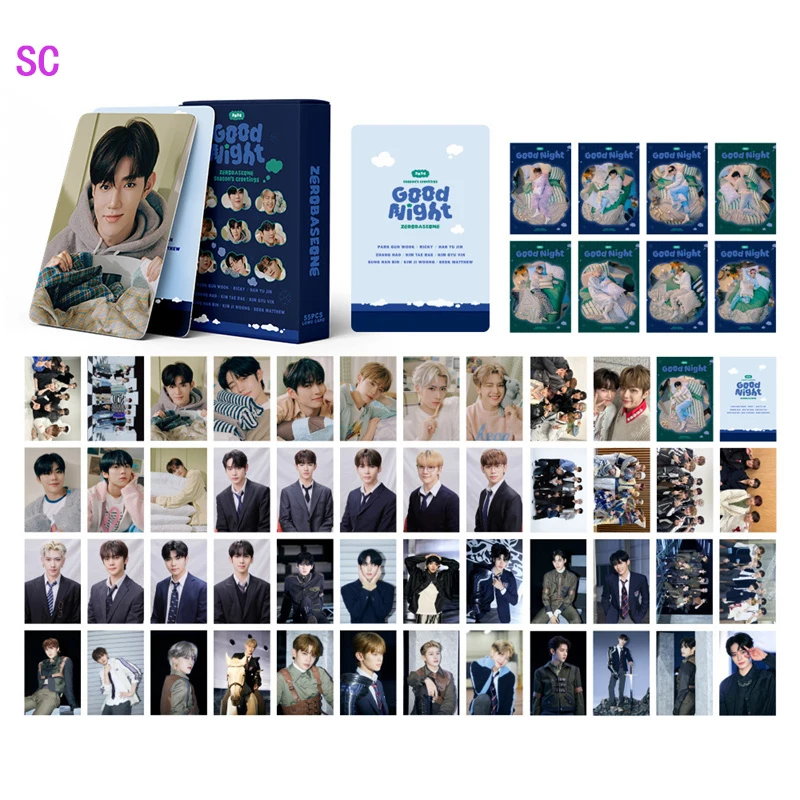 55pcs/set KPOP ZB1 New Album 2024 GOOD NIGHT LOMO Card Zhang Hao Shen Quan Rui Cheng Han Bin IDOL Postcard Photo Card