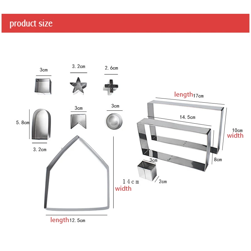 스테인레스 스틸 베이킹 몰드 진저브레드 하우스 몰드 초콜릿 레포스테리아 크리스마스 캐빈 케이크 실리콘 팬 페이스트리 몰드 바, 10 개