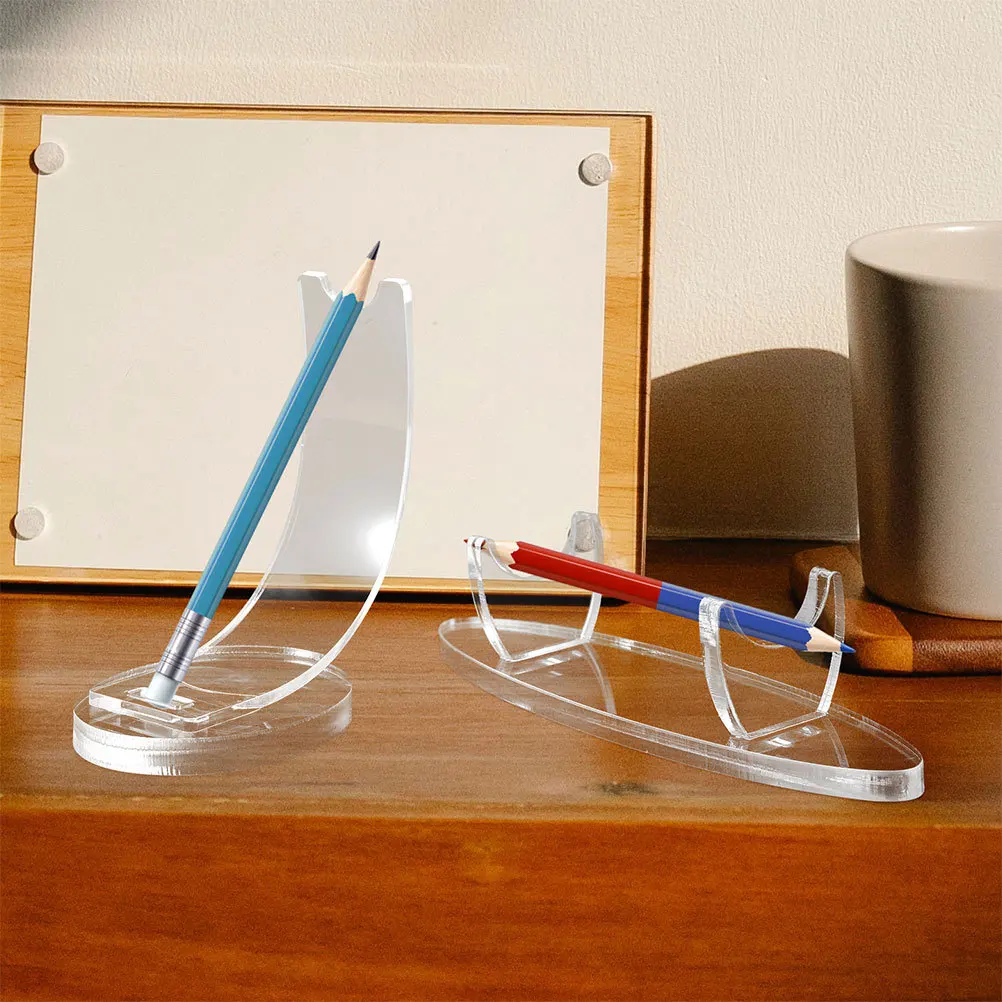 4Pcs Acrylic Makeup Brush Display Stand Pen Organizer Rack for Desk Storage Holder Brush Pen Stand Compact Countertop