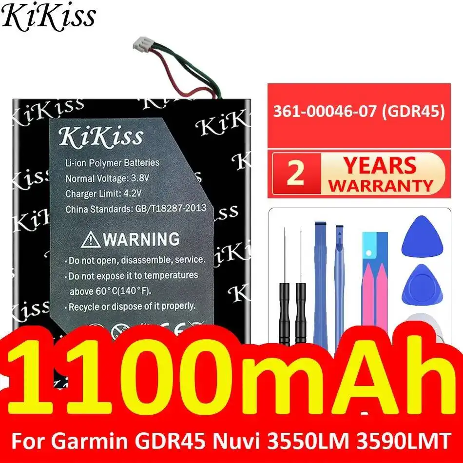 Environmentally Friendly For Garmin GDR45 Nuvi 3550LM 3590LMT 361-00046-07 1100mAh Reliable Replacement Car Gps Battery
