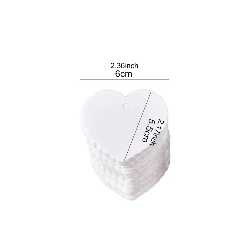46Pcs Blank Heart Hang Tags Thick Paper Label Cards Brown White Black for Christmas Gift Packaging Holiday Pricing Retail TMZ