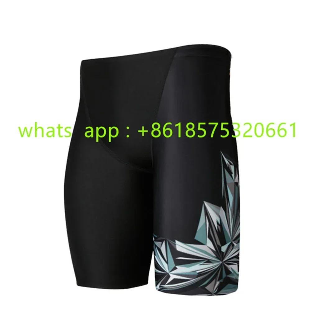 New Men Swim Jammer Swimming Trunks Professional Swim Surf Trunks Summer Beach Lycra Quick Dry Uv Protection Gym Tights Shorts