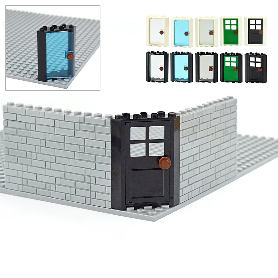 DIY Assmble Particle Kids Toy Friends House Parts Building Blocks City Windows 4x4x6 Corner Doors Compatible with 28327 Bricks