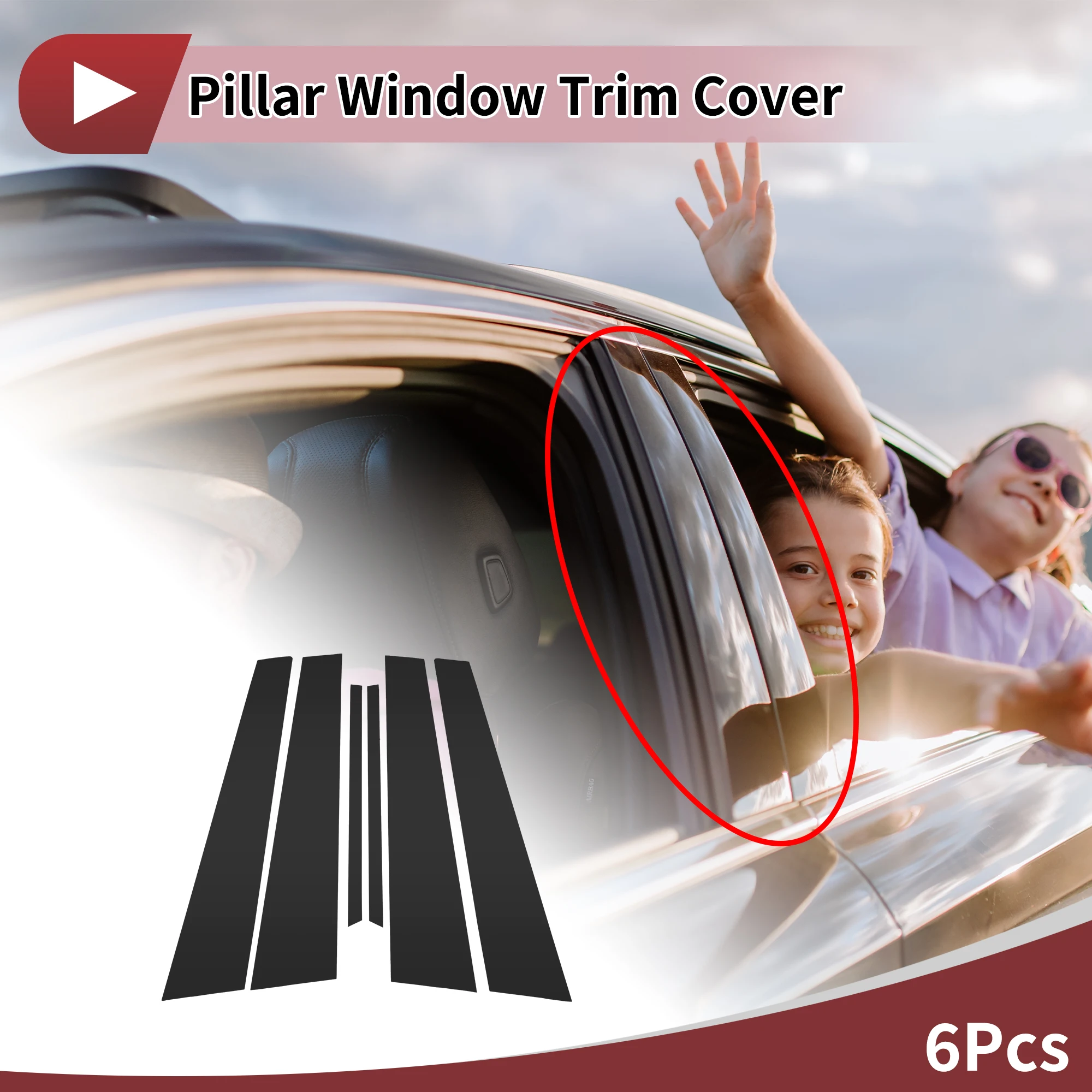 

UXCELL накладка на дверную стойку, окно, передняя, задняя, левая и правая для Lexus IS 1999-2006, внешняя крышка двери, черная, 6 шт.