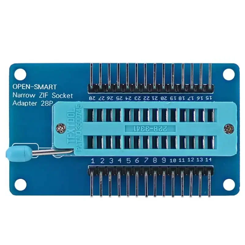 ضيق الجسم ZIF المقبس محول 28P 2.54 مللي متر الملعب وحدة لمكونات رقاقة وحدة اختبار سريع مشروع مفتوح الذكية