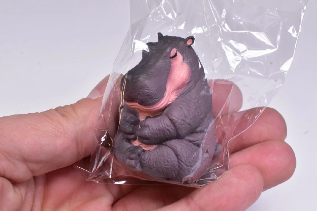 YELL capsule toys ZAZEN Part.2 kawaii Hippo poodle Octopus Long-tailed tit Mandrill monkey siting eyes closed meditation figures