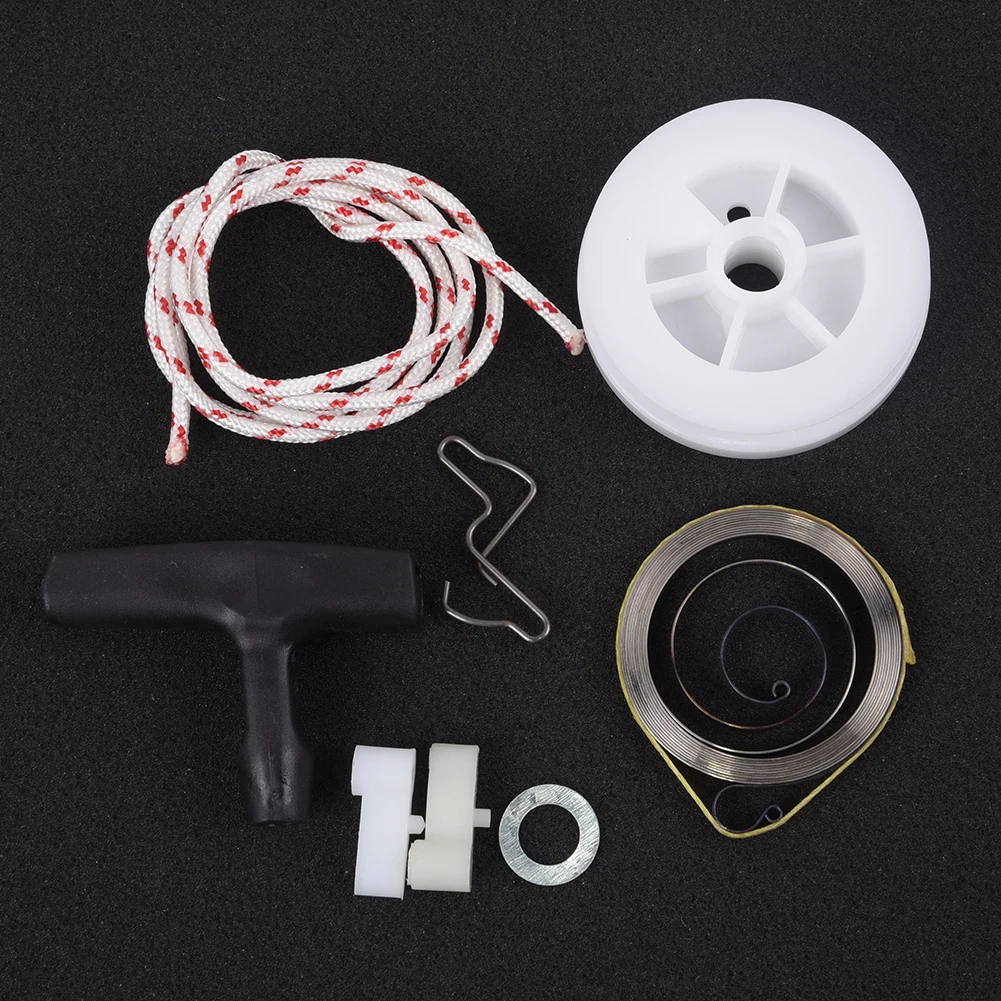 Set Recoil starter pulley Supplies Washer 065 MS660 MS650 Kit Rewind Spring Rope Chainsaw Clip Handle Accessories
