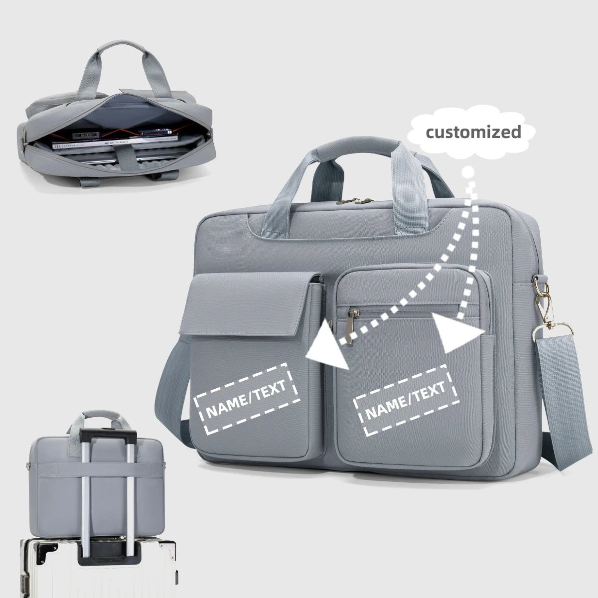 

High-end logo custom laptop bag portable commuter suitable for Apple 16-inch Dell 15.6-inch protective covermale personality diy