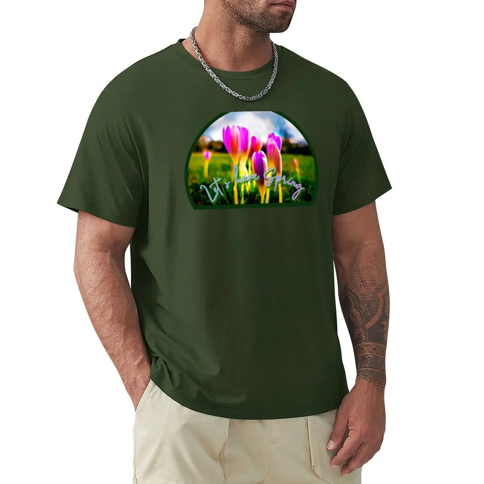 Beautiful change * Spring messengers crocuses - Photo design - Let's have Spring - Change can be beautyful T-Shirt