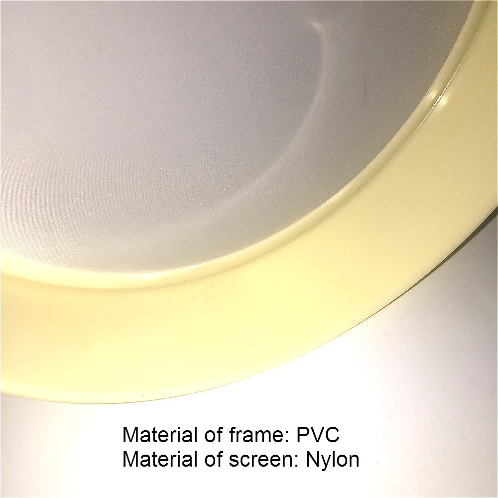 Plastic Sieve Standard Inspection Test Sampling Sieve Plastic (PVC) Frame Nylon Screen Diam. 20 cm Aperture 0.054 mm / 300 Mesh