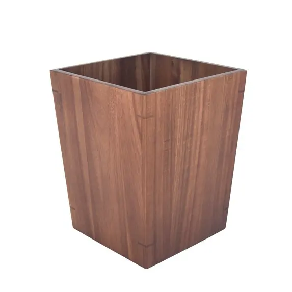 

Acacia Wood Waste Basket, Dark Finish