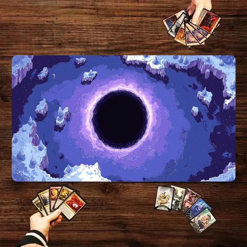 

Загадочная черная дыра в Arctic MTG Playmat Magic Card Battle Mat 35X60CM Tapete Magic mtg Нескользящий прочный сшитый край