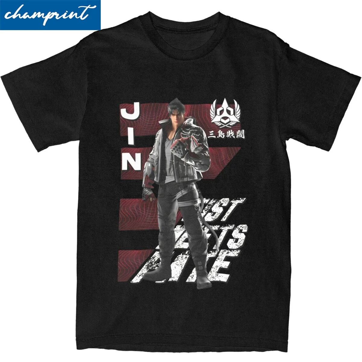 Jin Kazama Tekken 8   Video Game Tshirt Men's Cotton Tops Shirts Funny O-neck Short Sleeve