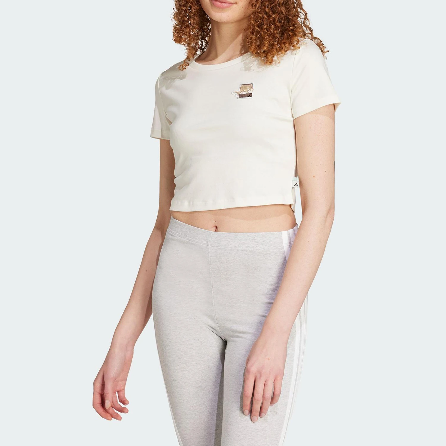 

Adidas genuine Summer Women's Cropped Casual Minimalist T-shirt JM4450
