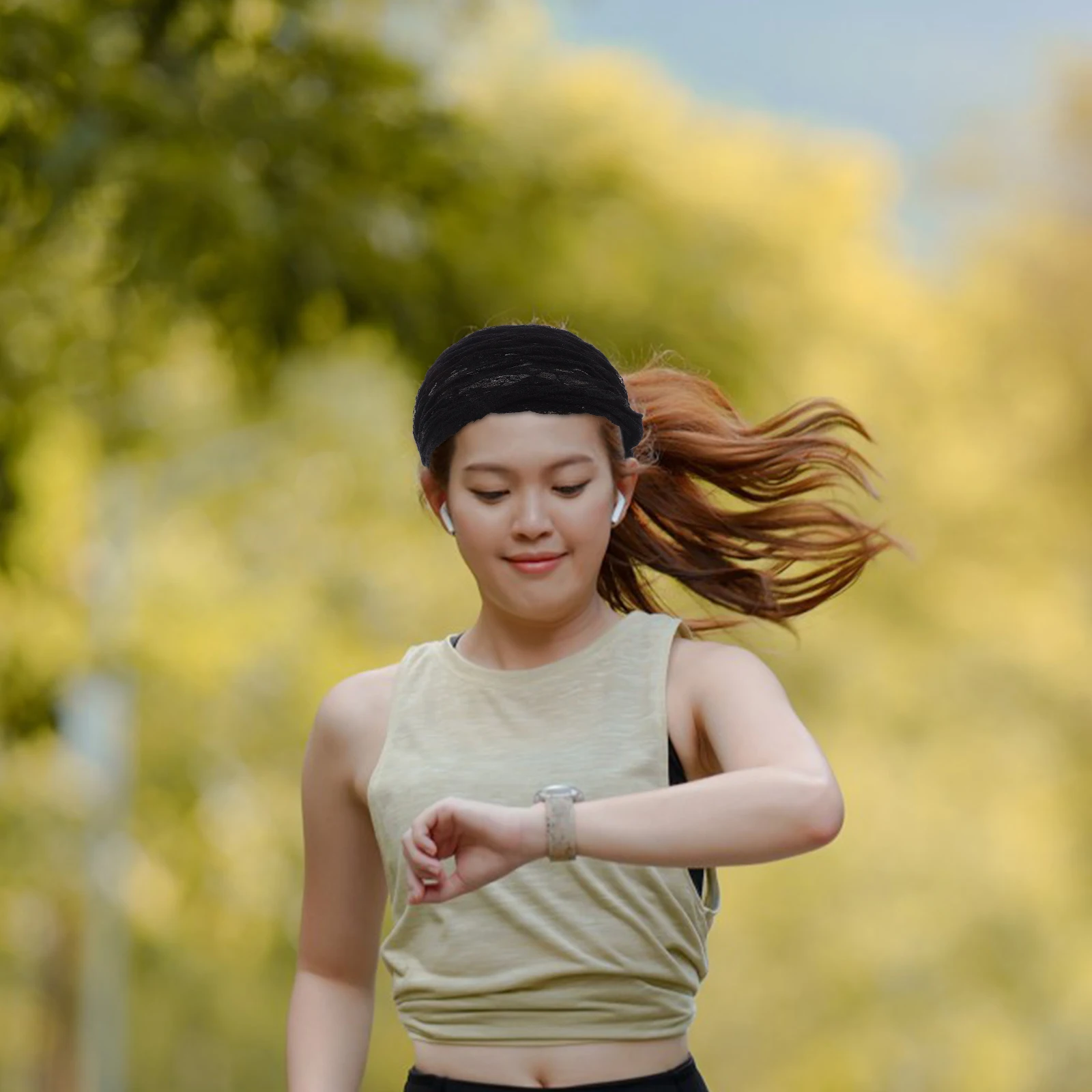 

3pcs Floral Lace Mesh Headbands Elastic Stretchy Breathable Hair Wraps For Women Boho Bandana Summer Headscarf Sport Turban Wrap