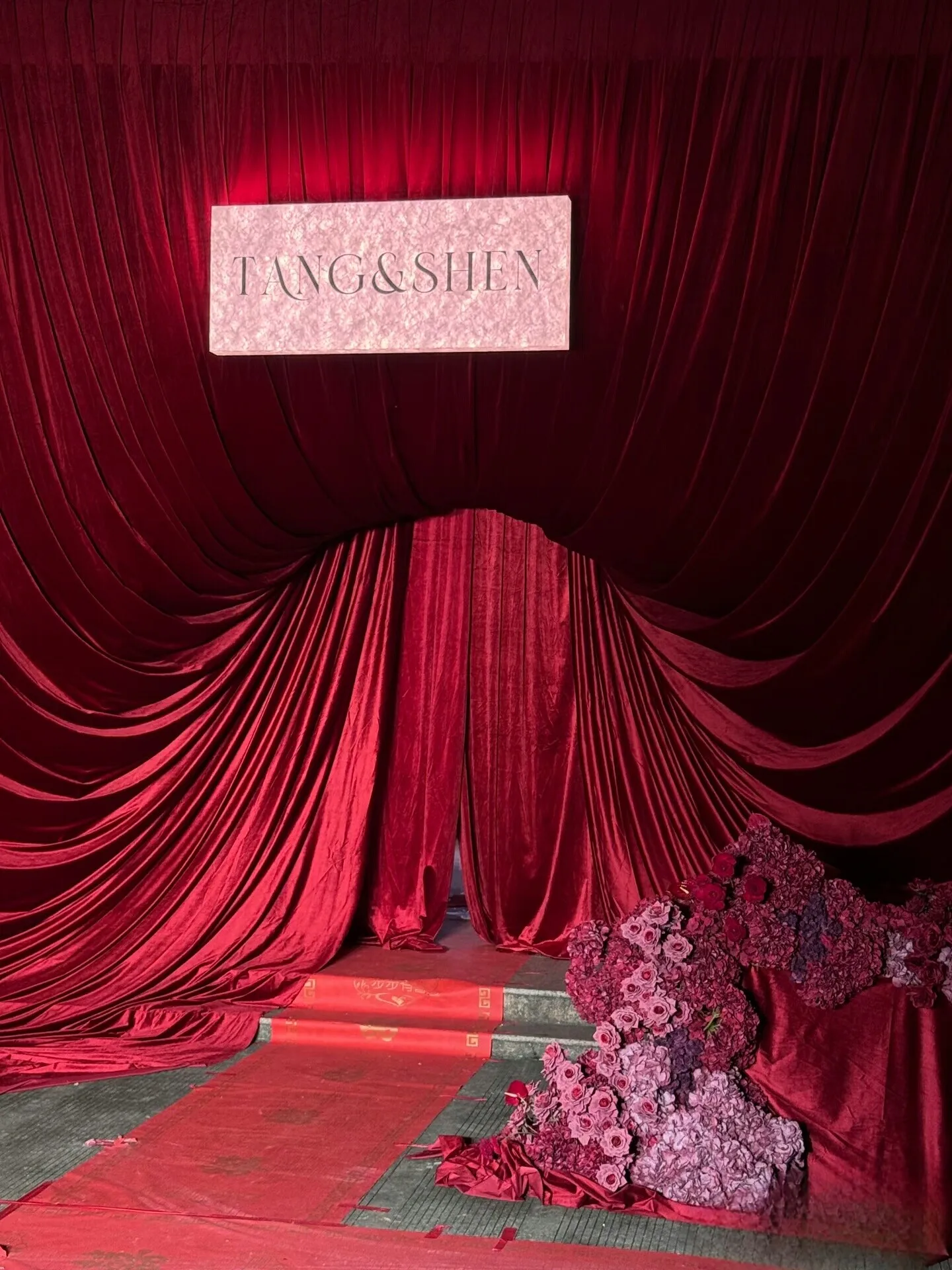 Red Brown Velvet Fabric Draping for Wedding Background Decorative Cloth Tablecloth Stage Fabric