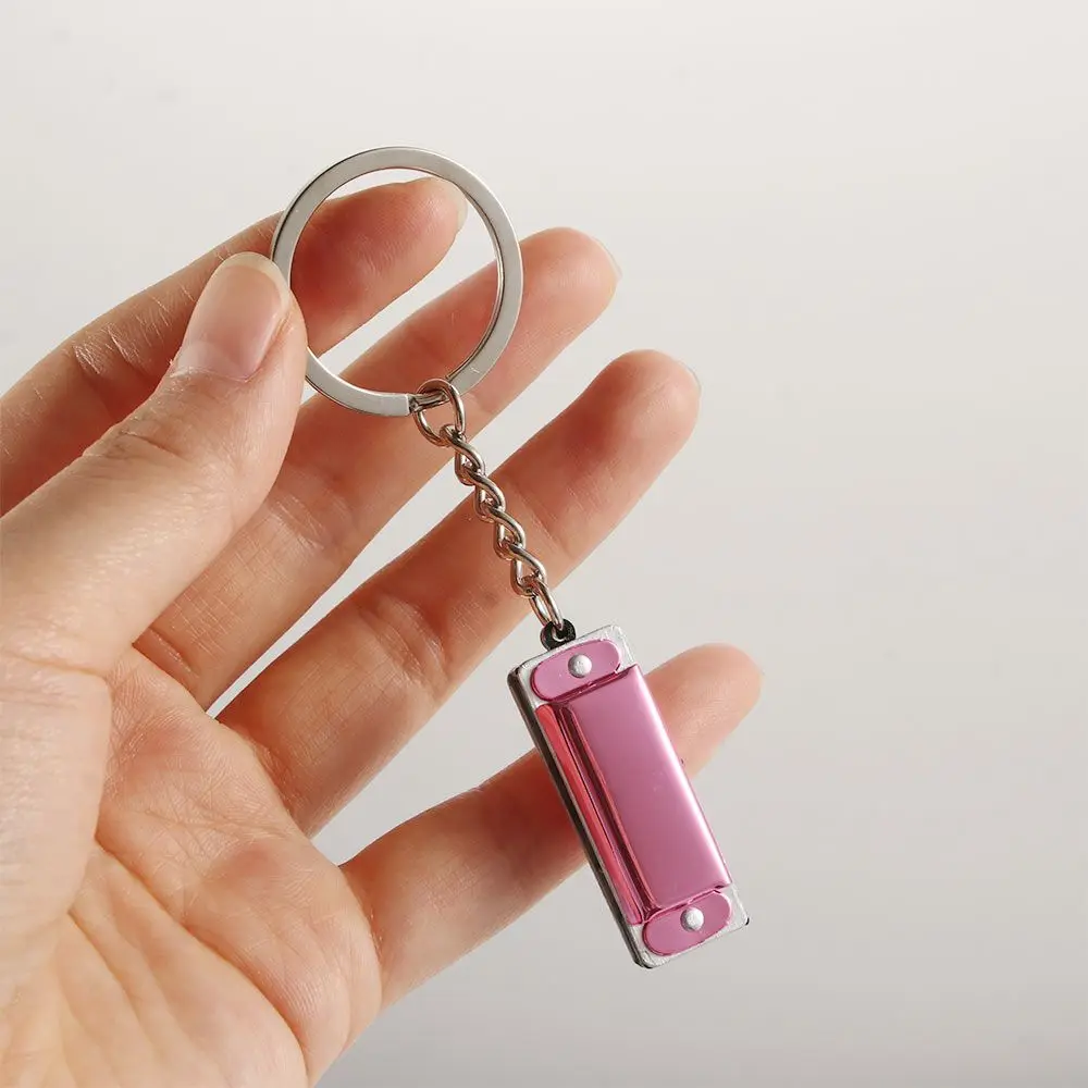 Gifts for  Musical Instruments Shaped Woodwind Instruments Harmonic Keyring Keys Holder Harmonica Keychain Hanging Pedants