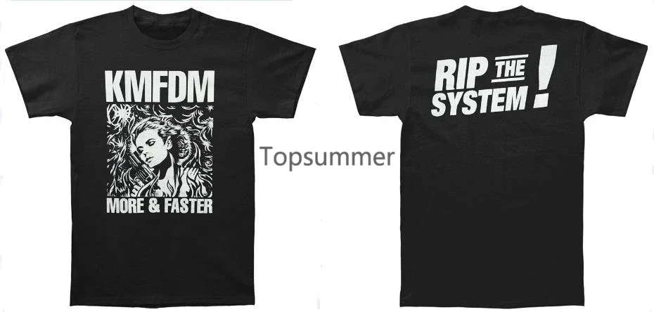 

Kmfdm Men'S T-Shirt Black Print Casual T Shirt Men Brand Top Tee Short Sleeves 100% Cotton 100% Cotton Fashion T-Shirts Top Tee