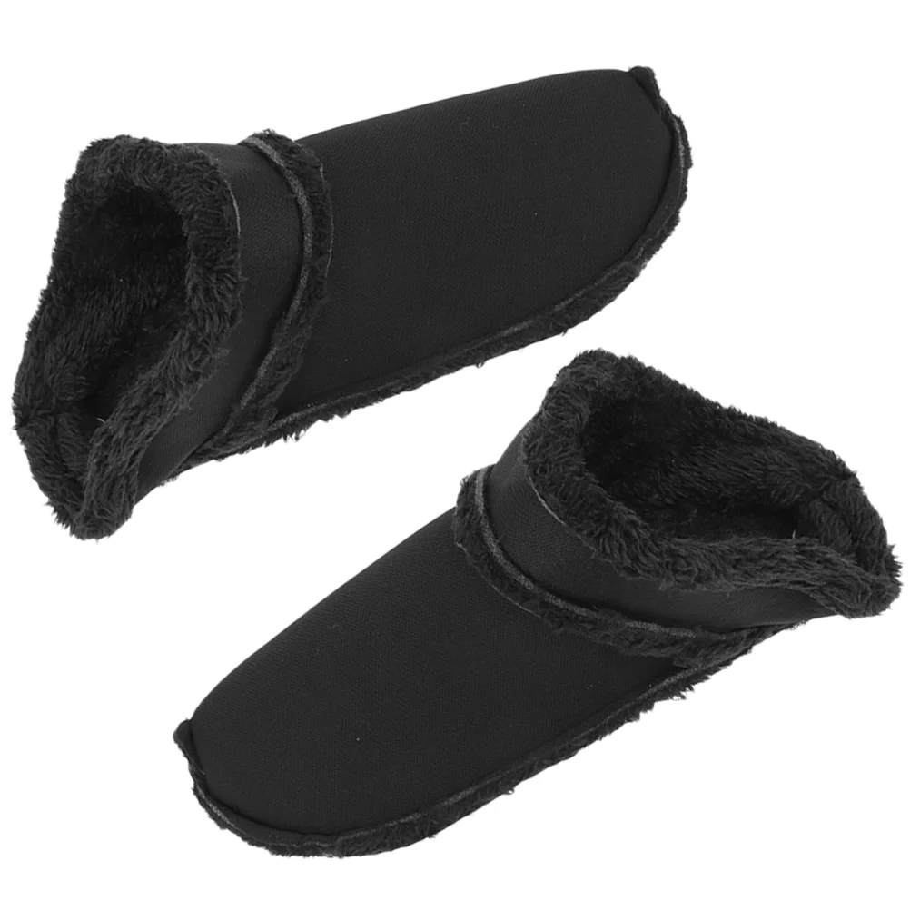 Removable Cotton Covers Warm Fluffy Shoe Inserts Plush Hole Winter Fuzzy Slippers for Women