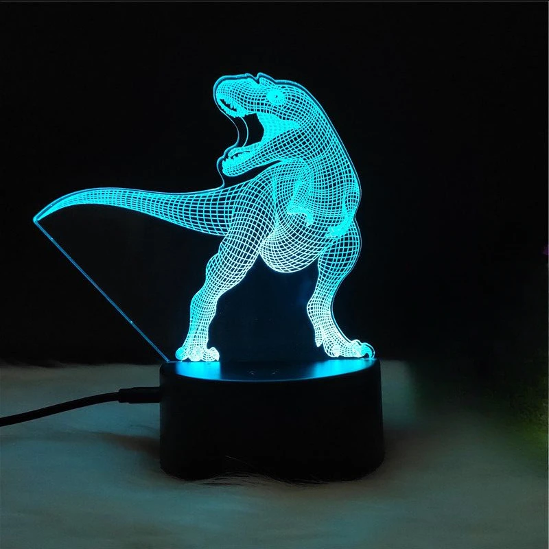 Nighdn-Dinosaur LED Night Light for Children Room Decor, 7 Color Changing, USB, Bedside Lamp, Night Light, Birthday, Christmas Gift