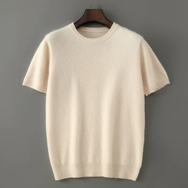 

Модный простой шерстяной свитер с круглым вырезом 2025 года, универсальный базовый мужской вязаный зимний топ с V-образным вырезом, повседневный городской стиль