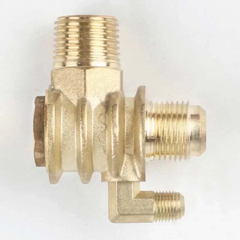 3-Port Check Valve Brass Male-Threaded Workshop Replacement Air Compressor Check Valve NEW
