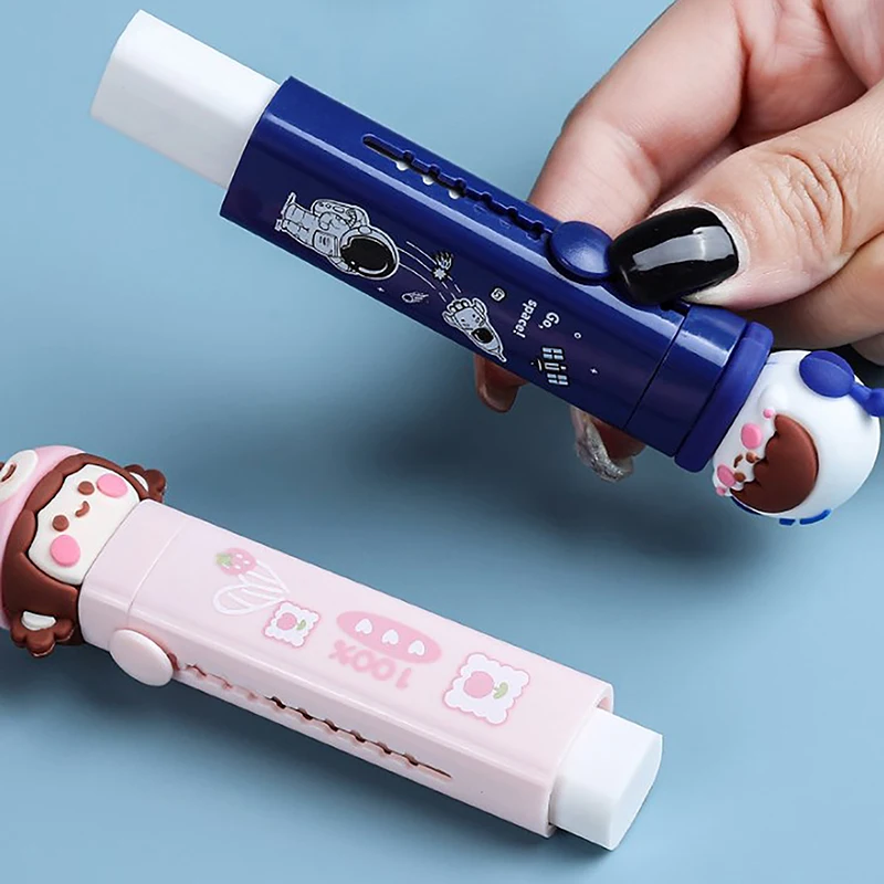 Gomas de borrar con forma de pata de gato, bolígrafo retráctil, palo de borrar y recargas, goma bonita para niños, estudiantes, escuela, oficina, papelería, gato, 1 unidad