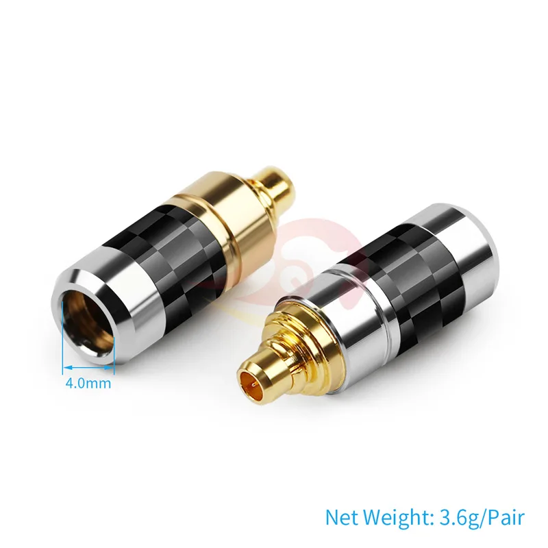 Adaptador de pines de auriculares macho MMCX Jack de Audio para auriculares IE300 IE900 IE600 conector de cable de Metal de cobre chapado en oro