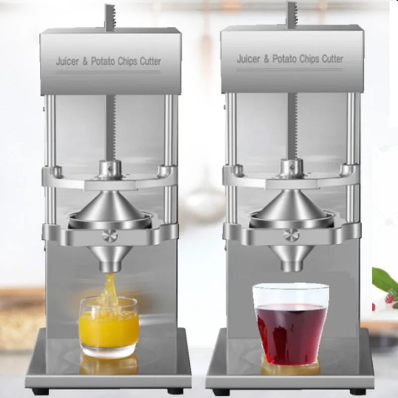 

Juicers Commercial Electric Dual-Use Potato Slicer Cutting French Fries Machine Cucumber Radish Lettuce Pomegranate Squeezer