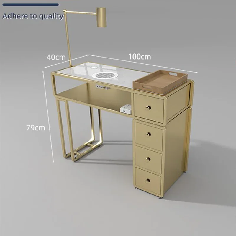 

Exquisite Professional Nail Table Reception Corner Table Commercial Dressing Mesas De Manicuria Design Salon Furniture