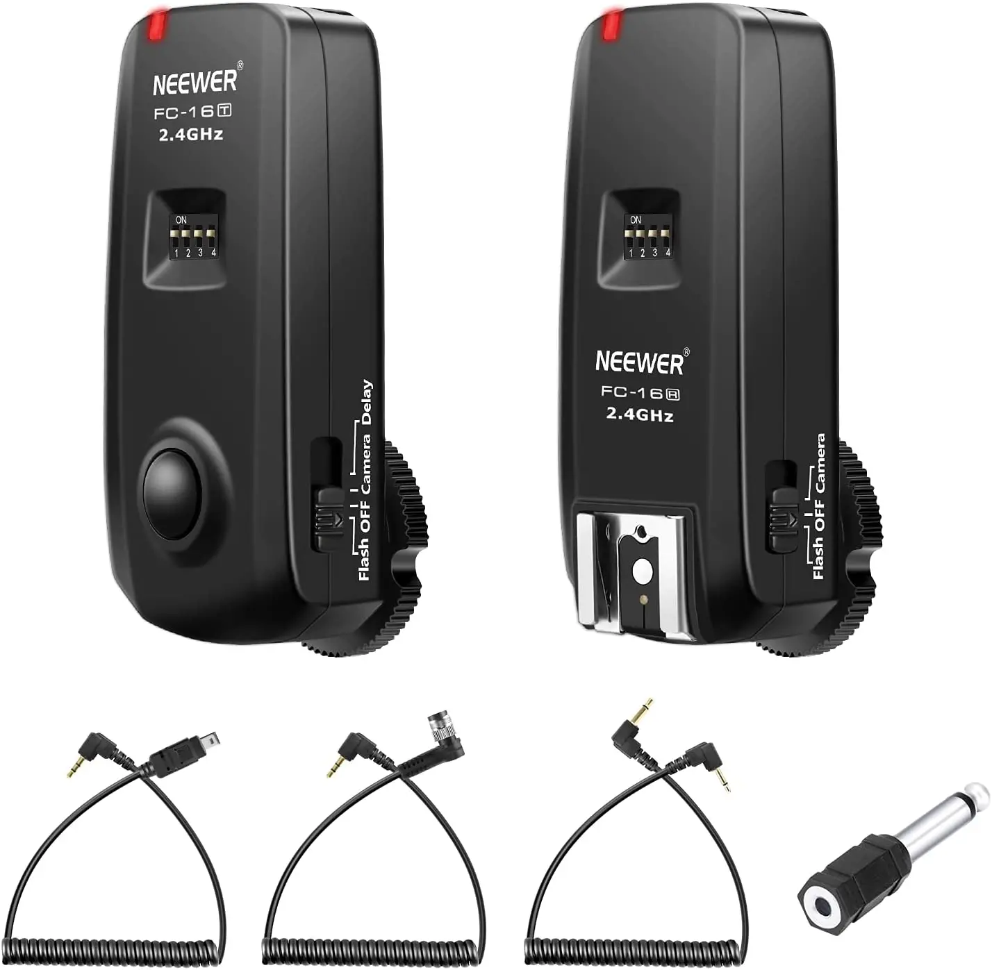 

Neewer FC-16 Multi-Channel 2.4GHz 3-IN-1 Wireless Flash/Studio Flash Trigger with Remote Shutter for Canon Rebel T3 XS T4i T3i