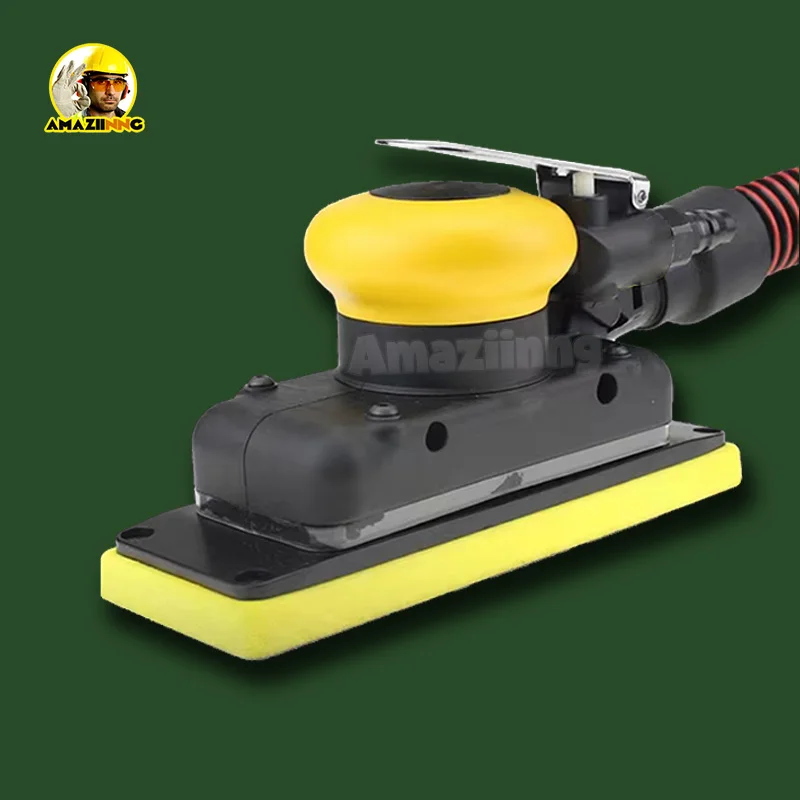Lixadeira Pneumática para Pintura Automotiva Máquina de Polimento Retangular Ferramentas de Polimento Lixamento Moagem Remoção de Ferrugem Vacuum