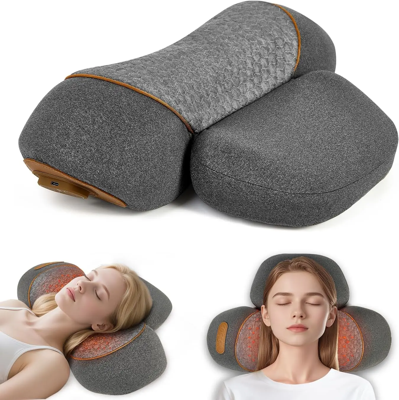 3-in-1 Neck Massager Pillow with Heating & Cervical Traction, Ergonomic Cervical Pillow for Neck Pain Relief Neck Pillow view 3