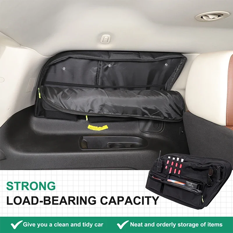 1Pcs Oxford cloth black For Cadillac Escalade 2007-2014 Car trunk side window tool storage bag interior modification accessories