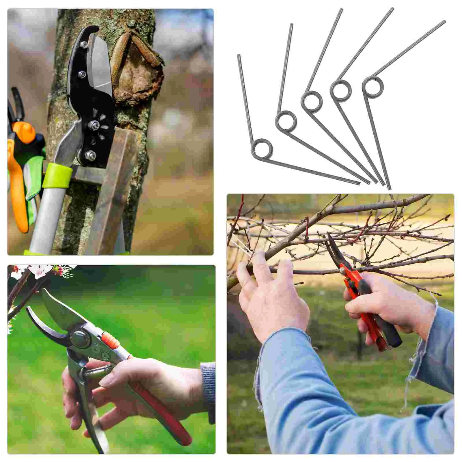 8pcs High Branch Scissors Handle Spring Pruners Stainless Steel V Spring Small Springs Pruning Shear Replacement Springs Garden