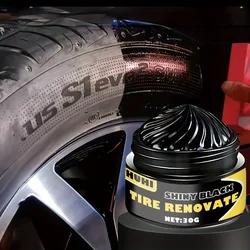 Black Shine Tire Wax - Durable, Long-Lasting Protection & Restoration for Car, Bike, and Motorcycle Tires Accessories
