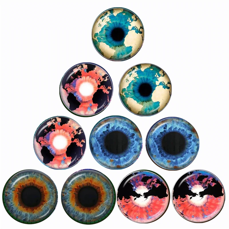 Hot Selling Dragon Eyes Anime Doll Glass Eyes Cabochons Round 12MM-30MM Eye Toys DIY Jewelry Accessory MIX Pupil Eye