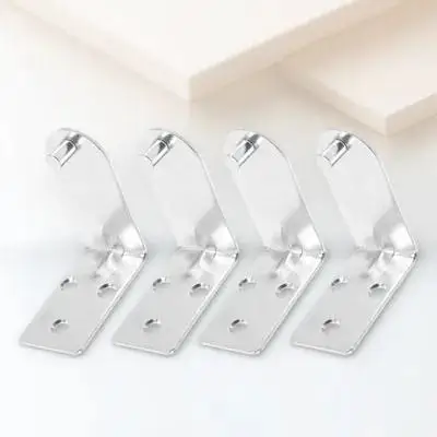 

4pcs Mounted Bracket Iron Holder Heavy Duty Hanging Hook Universal Wall Bracket For Home Office Commercial Use Space Saving Fire