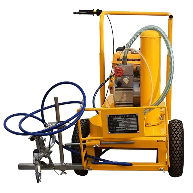 Road marking machine cold spray hand push multifunctional gasoline paint garage pavement marking machine