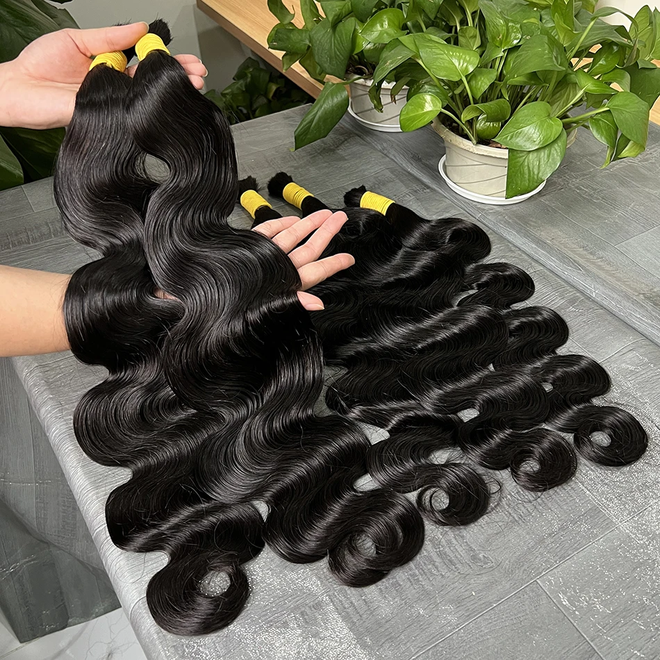 SWANEE Body Wave 12A Vietnamese 100% Natural Human Hair Bulks for Lady Hair No Weft Braids Women Hairs Bulk Wholesale Items