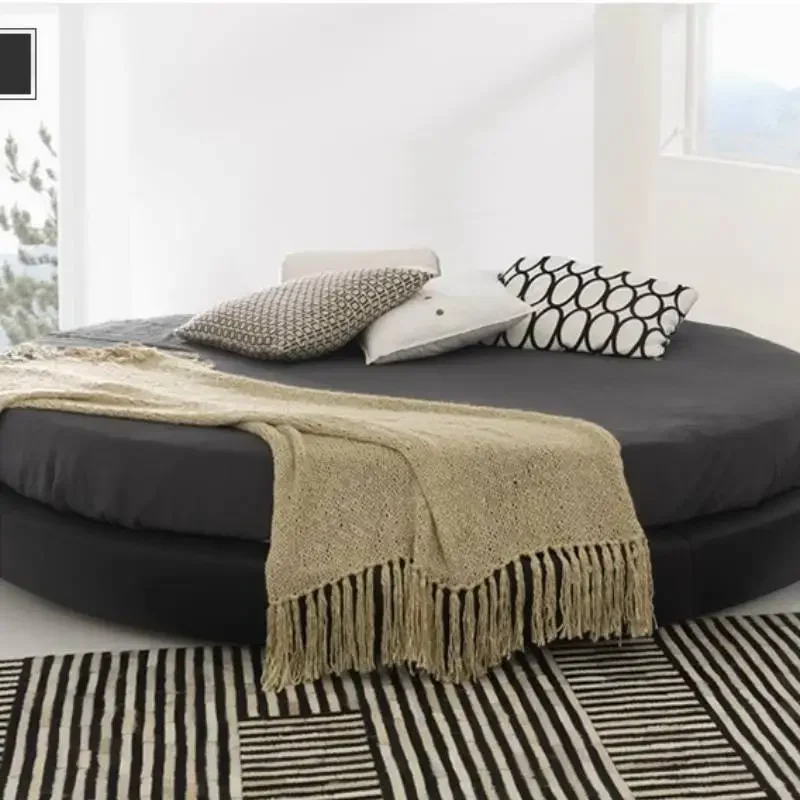 Beige Vintage Wooden Double Bed Adults Elegant Japanese Double Bed Modern King Size Adults Wood Camas De Dormitorio Furniture