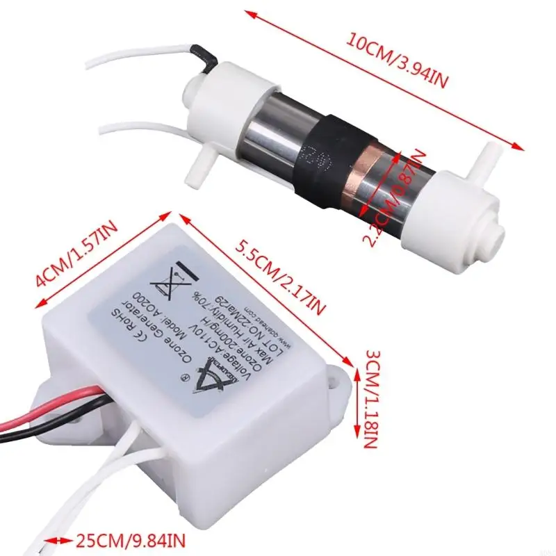 Tubo gerador A0NC AC110V 200mg para tratamentos água DIY, purificador ar, casa nova